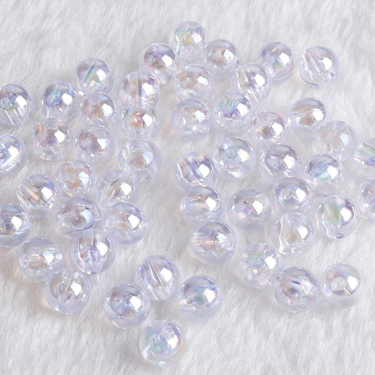 DIY Modeschmuck Zubehör 6MM-12MM Acrylperlen Runde Form 23 Farben Armband Abteilung Spac 4mm 200pcs reinfarbig