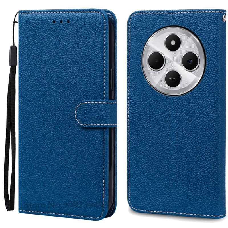 Für Redmi 14C 4G Hülle Weiche Silikon Pu Leder Brieftasche Flip Hülle Für Xiaomi Redmi 14C Hülle Stand Buchhülle für Redmi 14 C Fundas For Redmi 14C 4G navy blau