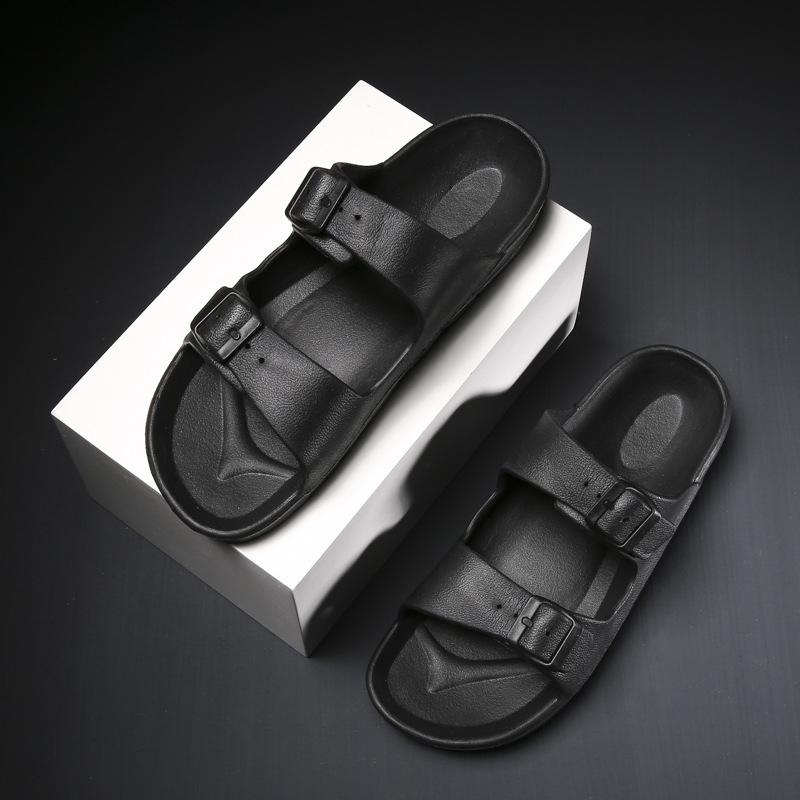 Damen Herren Hausschuhe Weiche Sandalen Damen Strand Freizeitschuhe EVA Slides Original Herren Flip-Flop Sommer Sommer Herren Sandale 45 schwarz