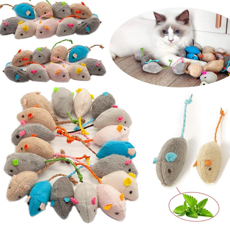 3/200 Stück Rasseltier-Maus-Spielzeug Auch vorgefüllt mit Katzenminze Kunstfell Katzen-Maus-Spielzeug Interaktives Katzenspielzeug Katzenminze-Spielzeug Für Wohnungskatzen Spielzeug (as the picture,3PCS)