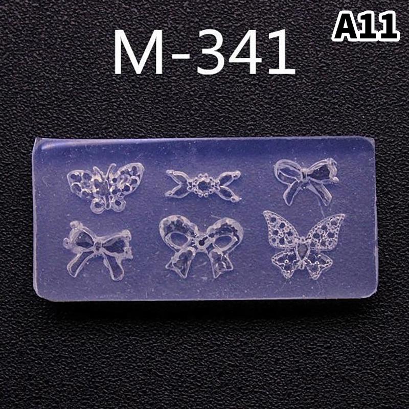 Cartoon Silikon Nagelform Schleife Blume Nageldekorationen Nägel DIY Design Stereoskopische Stempelplatte Maniküre Werkzeuge Kunstbedarf