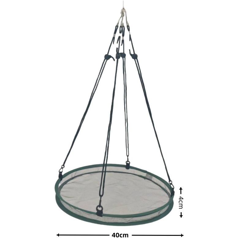 Beliebte Outdoor-Vogeltränke: Balkon Hänge-Samen-Sammelnetz gray