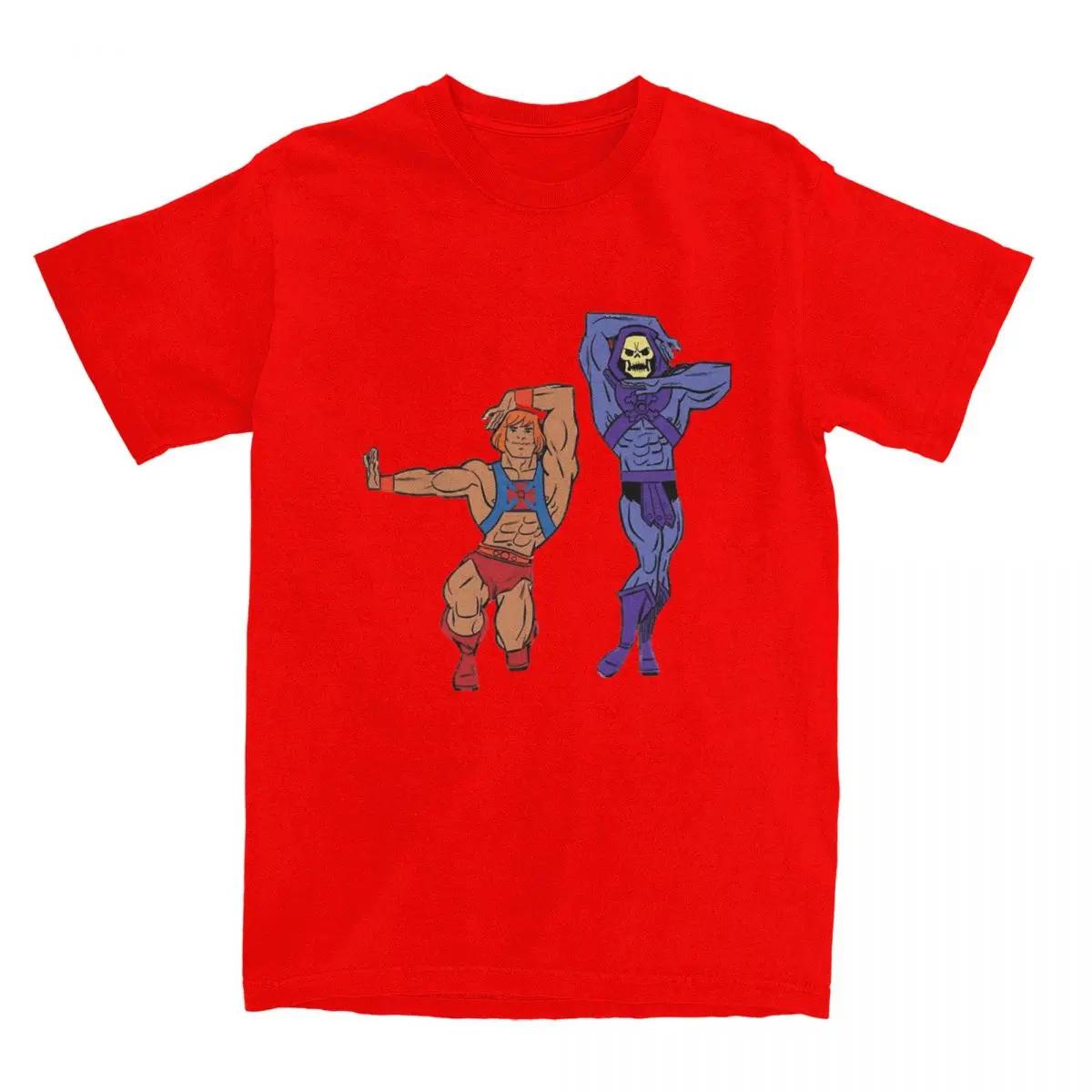 Masters Of The Universe He-Man Skelett Bekleidungshemd für Männer Frauen Heman He Man Awesome Printed Cloth XXXXL rot