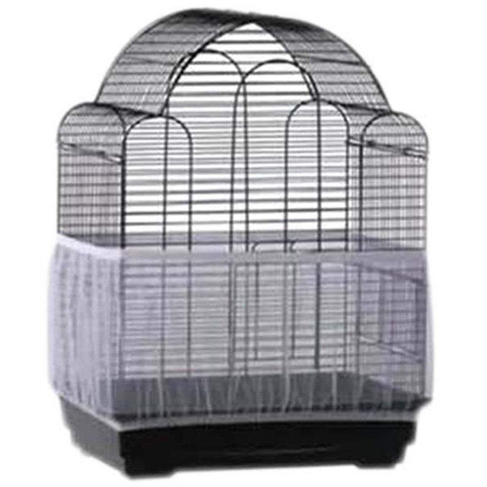 Auslaufsichere, staubdichte Vogelkäfig-Netzabdeckung für Papageien Elastic S (Height 17, Circumference 80-110) schwarz