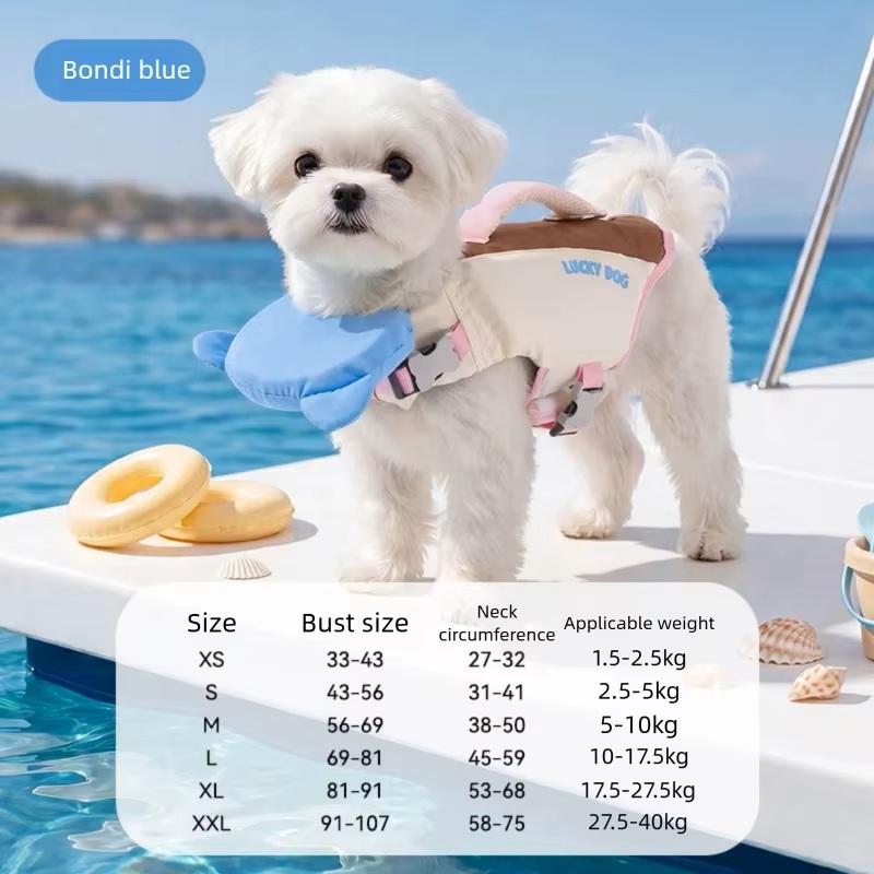 Sommer Hund/Katze Schwimmweste EPE Auftriebsweste Tragbar Super Groß Auftrieb Schwimmanzug Kleine und Mittlere Hundekleidung (as the picture,XXL--27.5-40kg)