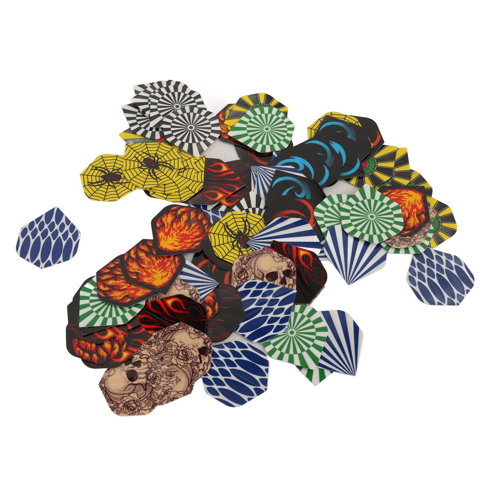 77 Stück Dart Flights Durable PET Ersatz Feder Schwanz Flügel für Stahlspitze Soft Tip Darts