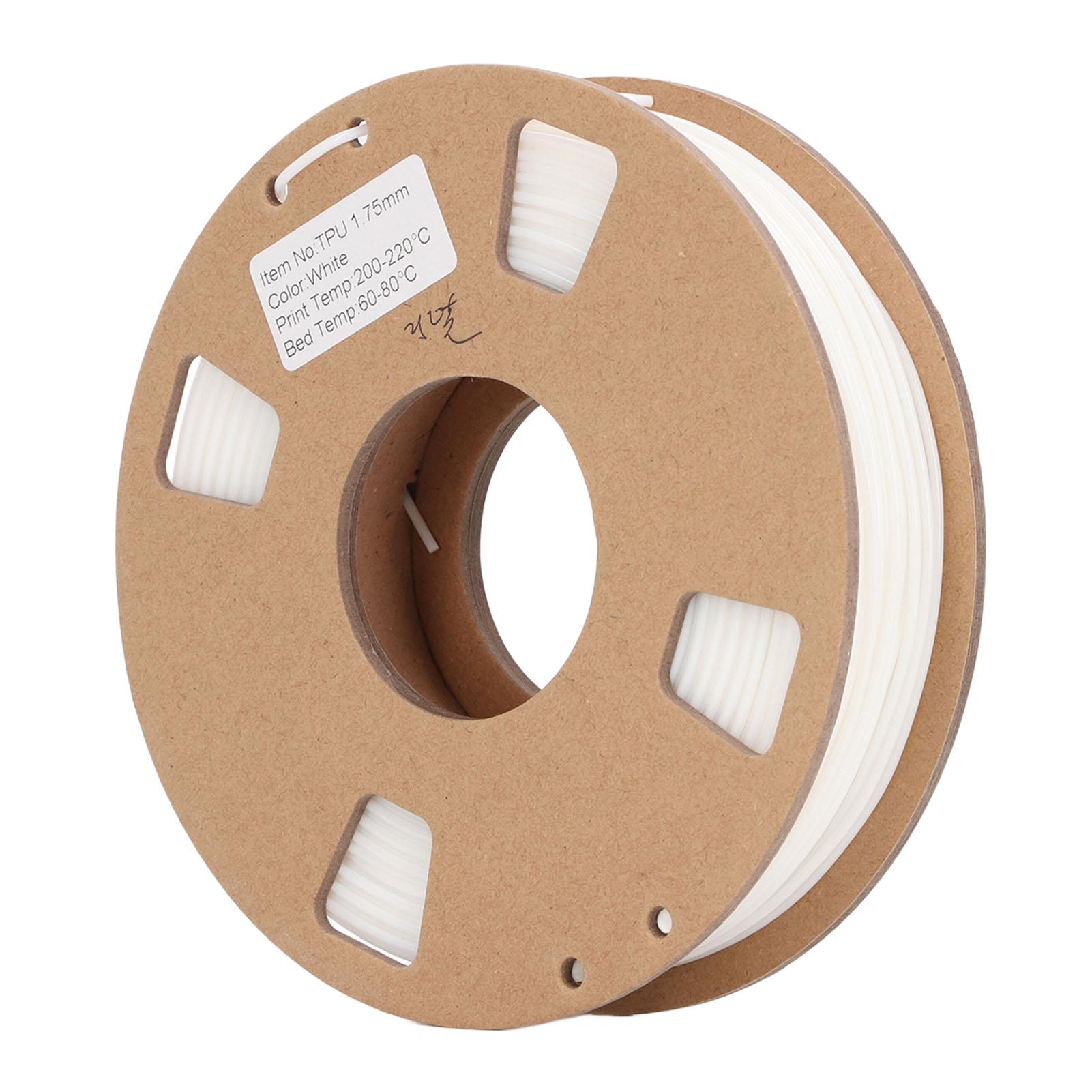 3D-Drucker Filament 1,75mm Flexibles TPU Filament Bündel Hohe Genauigkeit 95A Weiches 3D-Drucker Verbrauchsmaterial Weiß