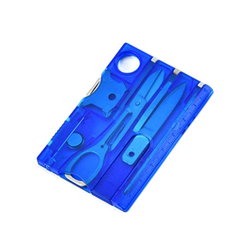 Sets Outdoor Camping Werkzeug 12 In 1 Tasche Kreditkarte Multi Tool Karte Karte Multi Tool EDC Werkzeug Ausrüstung blau