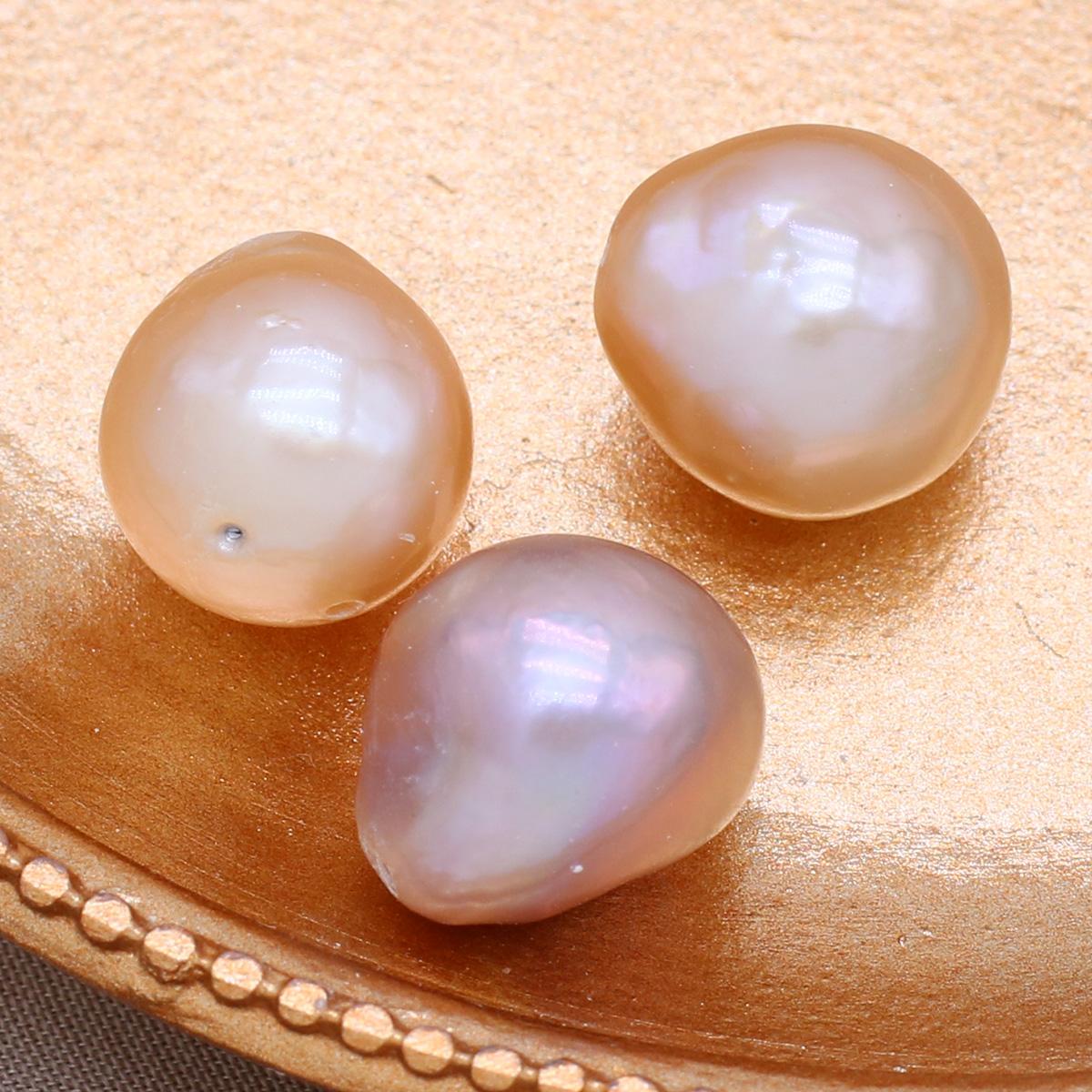 3 Stück natürliche Süßwasserperlen, unregelmäßige lose Perlen für Schmuckherstellung, DIY-Halskette, Armband, Ohrringe, Zubehör 3Pcs/10-11mm