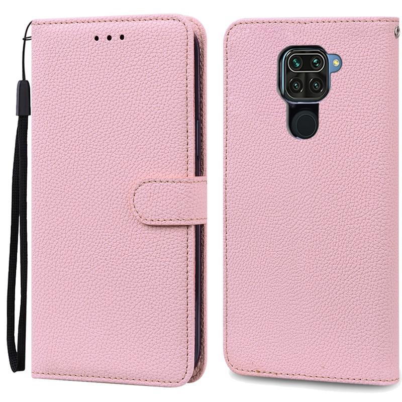 Für Redmi Note 9 Hülle Weiche TPU Leder Brieftasche Handyhülle Für Xiaomi Redmi Note 9 Note9 Hülle Flip Fundas Für Redmi Note 9 Hülle For Redmi Note 9 rosa