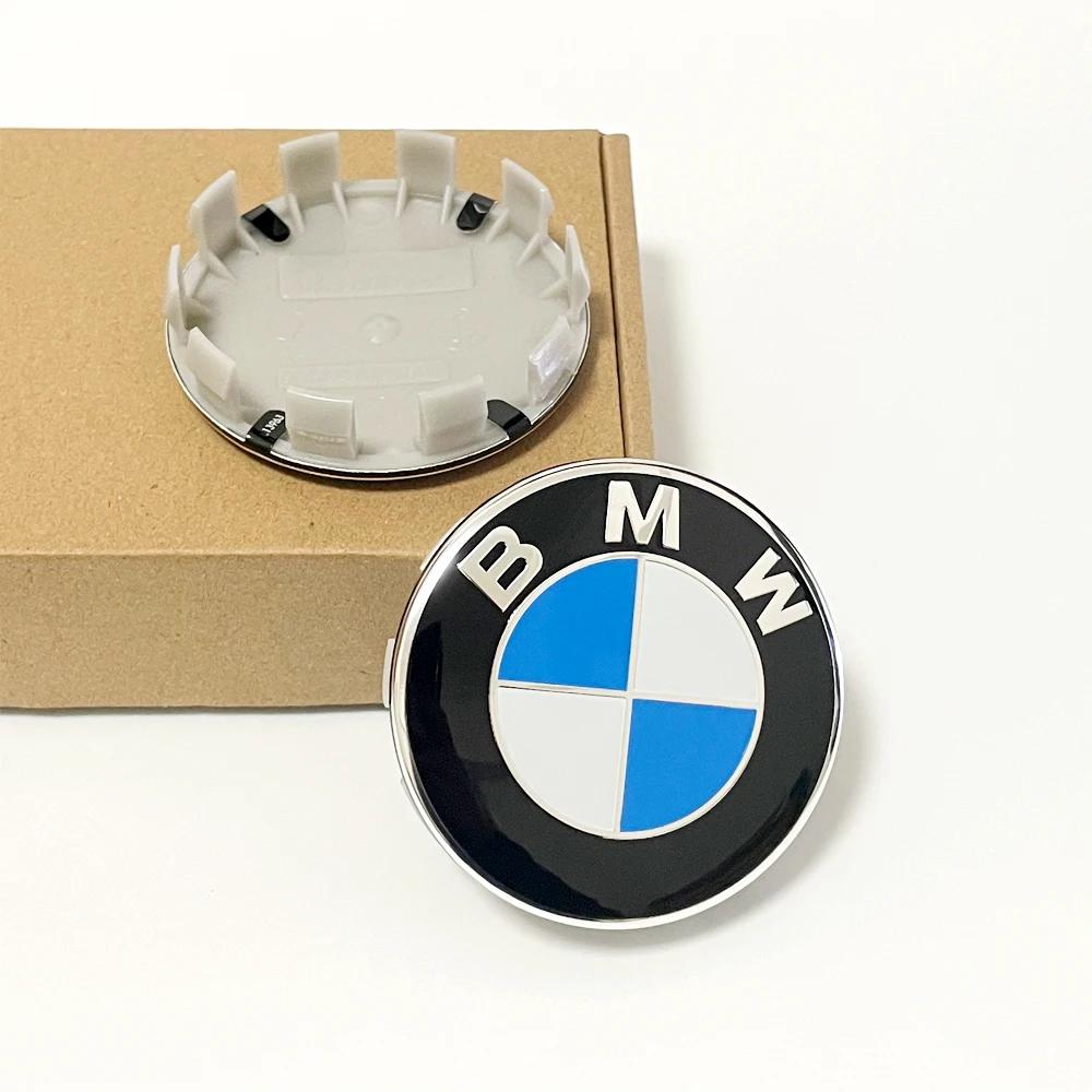 4 Stück BMW Radnabenkappen 68mm 56mm Blau weiß Nabenkappe für BMW E46 E90 E30 F10 F30 X5 X3 E39 F25 E60 E91 E87 M Autozubehör