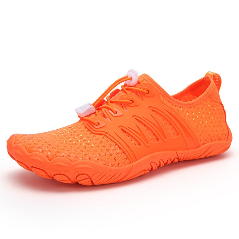 Aquaschuhe Damen Barfußschuhe Strandschuhe Upstream-Schuhe Atmungsaktive Sportschuhe Schnelltrocknende Fluss-Meer-Wassersportschuhe Hiki 39 orange