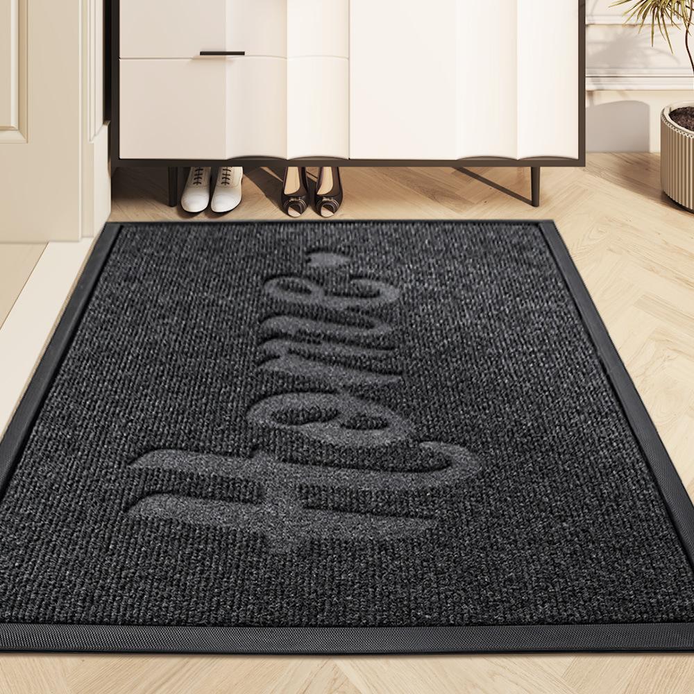 Moderne, einfache, geometrische Gummimatte zur Staubentfernung im Haushalt, Bodenmatte an der Eingangstür, reibungsbeständig, rutschfeste Fußmatte für den Haushalt 45*80cm