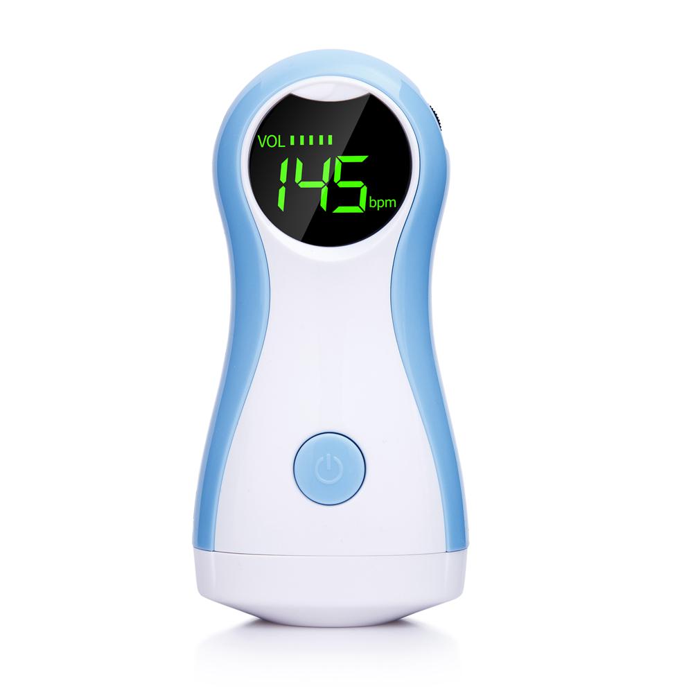 Fetaler Doppler-Babymonitor Tragbarer Baby-Herzfrequenzmesser mit Kopfhörer als Schwangerschaftsgeschenk YK-90C blau