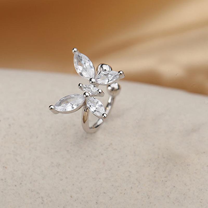 1 Stück Fake ohne Piercing Manschettenohrring Ohrklemme Wrap Rock Ohrring Manschette kein Piercing Damen Clip verstellbarer Schmuck