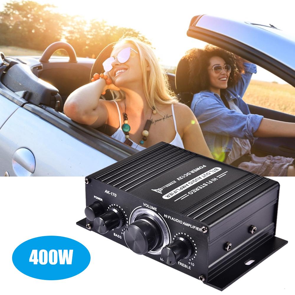 400W DC12V BT Verstärker HiFi Auto Stereo Musik Receiver FM MP3 Leistungsverstärker AK170