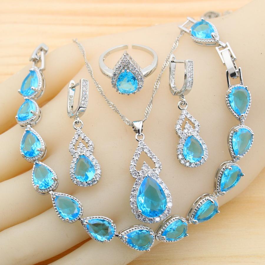 Braut Licht Luxus Schmuck Ohrringe Ringe Ringe Armband Halskette 4 Stück Kette AAA Zirkon Intarsien Schmuck beige