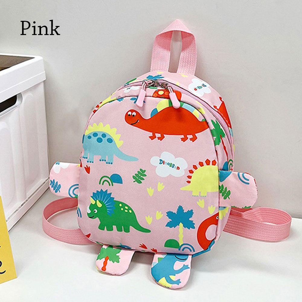 Niedlicher Cartoon Dinosaurier Verstellbare Schultaschen Kinderrucksack Kindergarten Schultasche Babyrucksäcke KTY rosa