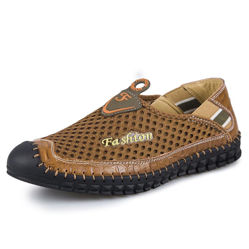 Männer Atmungsaktive Turnschuhe Neue Mode Schuhe Klettern Wandern Schuhe Männer Im Freien Strand schuhe Mesh Schuhe Herren 39 braun