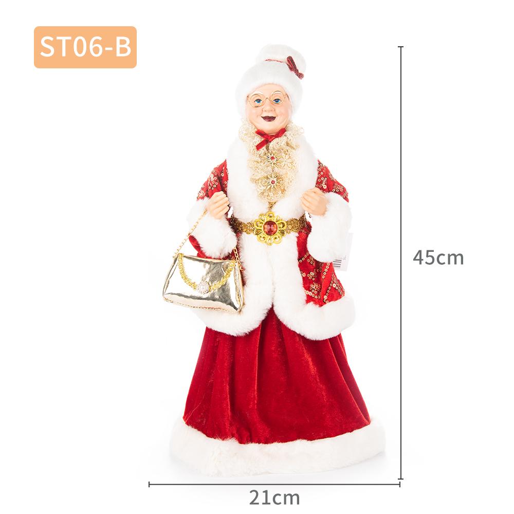 45 cm Höhe, 2024, Weihnachtsdekoration, große Weihnachtsmann-Puppe, Oma, Neujahr, Zuhause, Raumdekoration, Geschenk, Weihnachtsbaumschmuck, Dekor