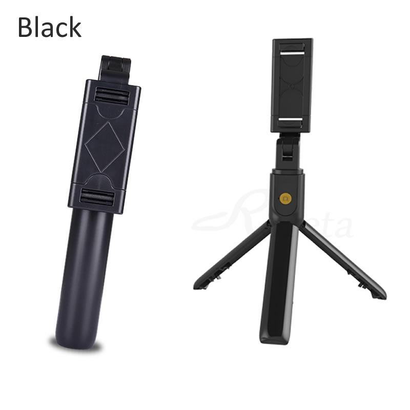 Ahowie 3-in-1 kabelloser Bluetooth-Selfie-Stick für iPhone/Android/Huawei, faltbares Hand-Einbeinstativ mit Auslöser und Fernbedienung Bluetooth selfie stick schwarz