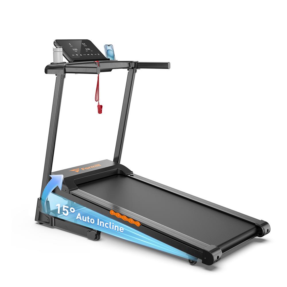Laufband FT61 LED-Anzeige Fernbedienung Kompaktes Walking Pad Heim-/Büronutzung Laufband mit Steigung