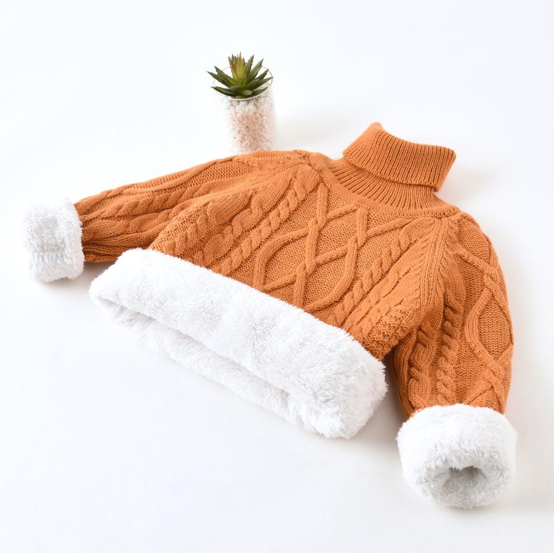 YUBAOBEI Baby Winter Kinder Kleinkind Pullover Dicke Warme Baby Junge Mädchen Pullover Winter Strickwaren Pullo 12M dunkle khaki