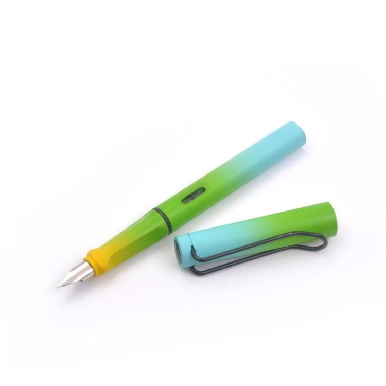 Gemischte Farben Business Büro Füllfederhalter, luxuriöse Qualität, für Studenten, Schule, Schreibwaren, Tintenspitzen für Füllfederhalter 0.38mm gelb/grün