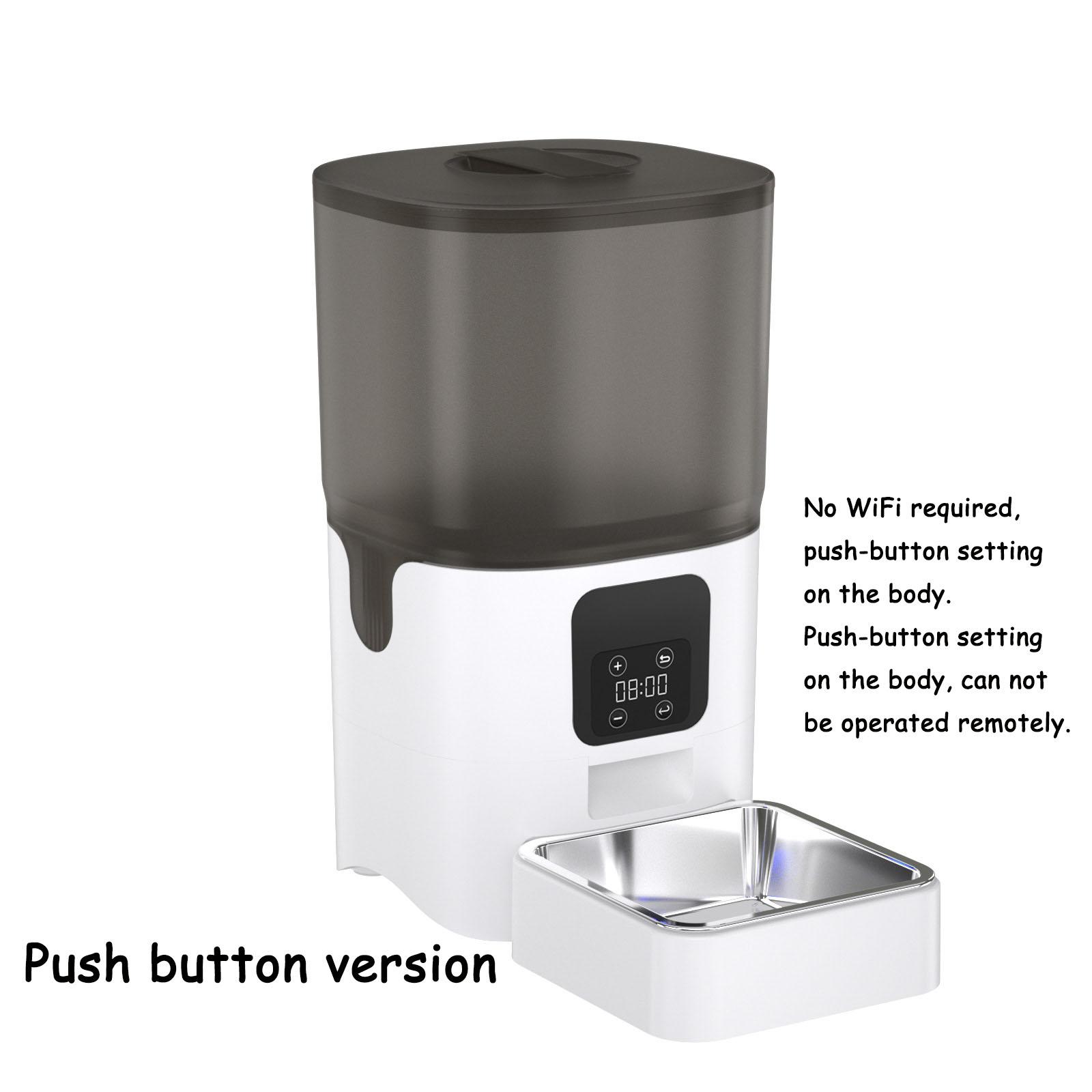Premium Katzen-Hundefutterspender 6L Intelligenter Haustier-Automatischer Zeitgesteuerter Katzenfutterspender WiFi Intelligente Fernsteuerung Futter-Hundeschale Anti-Verstopfung
