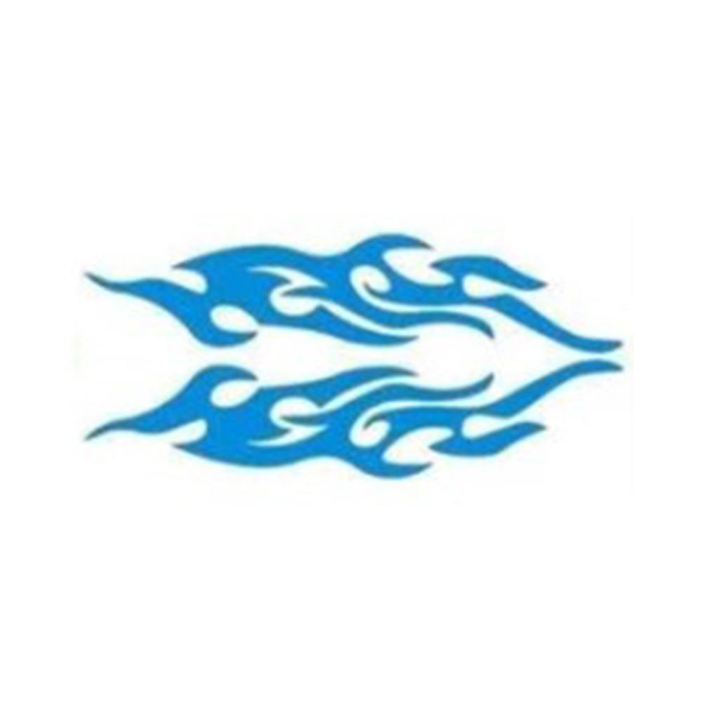 DIY Autoaufkleber Reflektierendes Flammen Auto Dekoration Feuer Auto Spiegelaufkleber blau