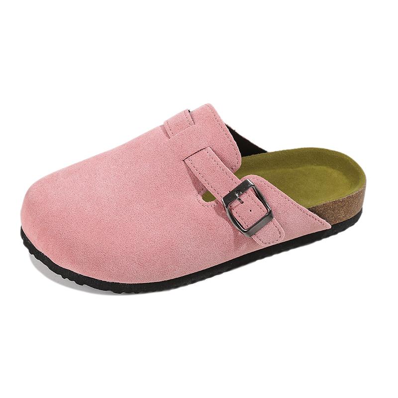 Mode Mode Klassische Kork Clogs Hausschuhe Frauen Weiches Fußbett Wildleder Sandalen mit Fußgewölbeunterstützung Trendy Strand Slides Home Damen Pantoletten 39 rosa