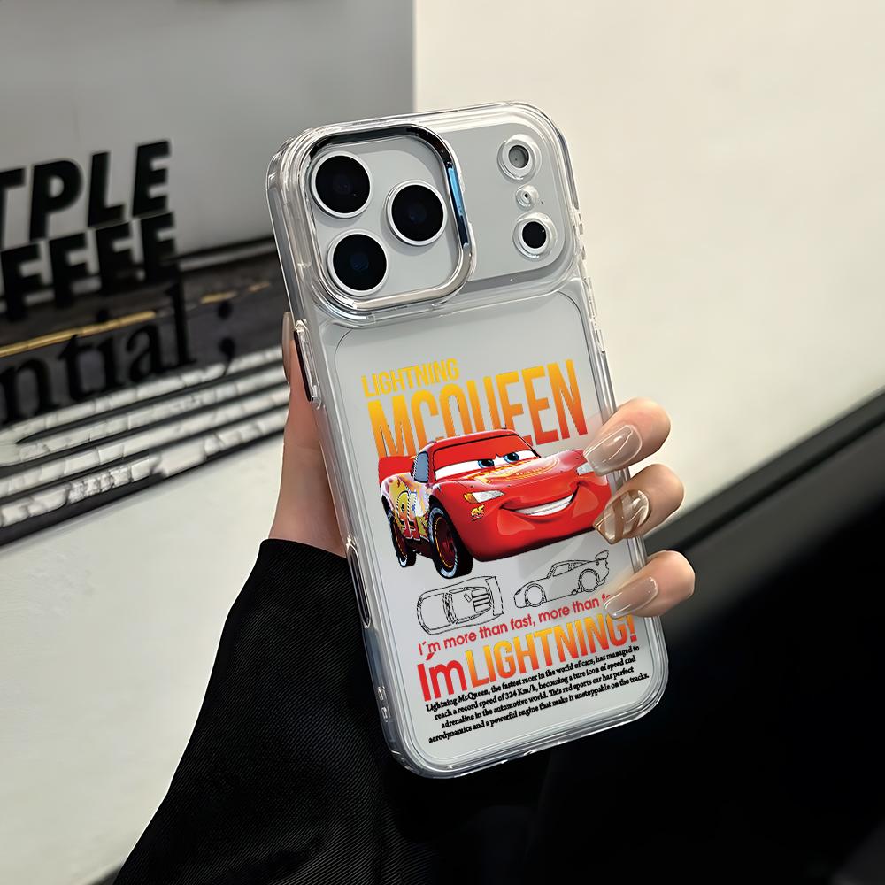 Cartoon Autos McQueens Sallys Handyhülle für Apple iPhone 17 Air 16 16e 15 14 13 12 11 Pro Max X Xs XR 8 Plus Luxus Klare Hülle iPhone 14 Plus