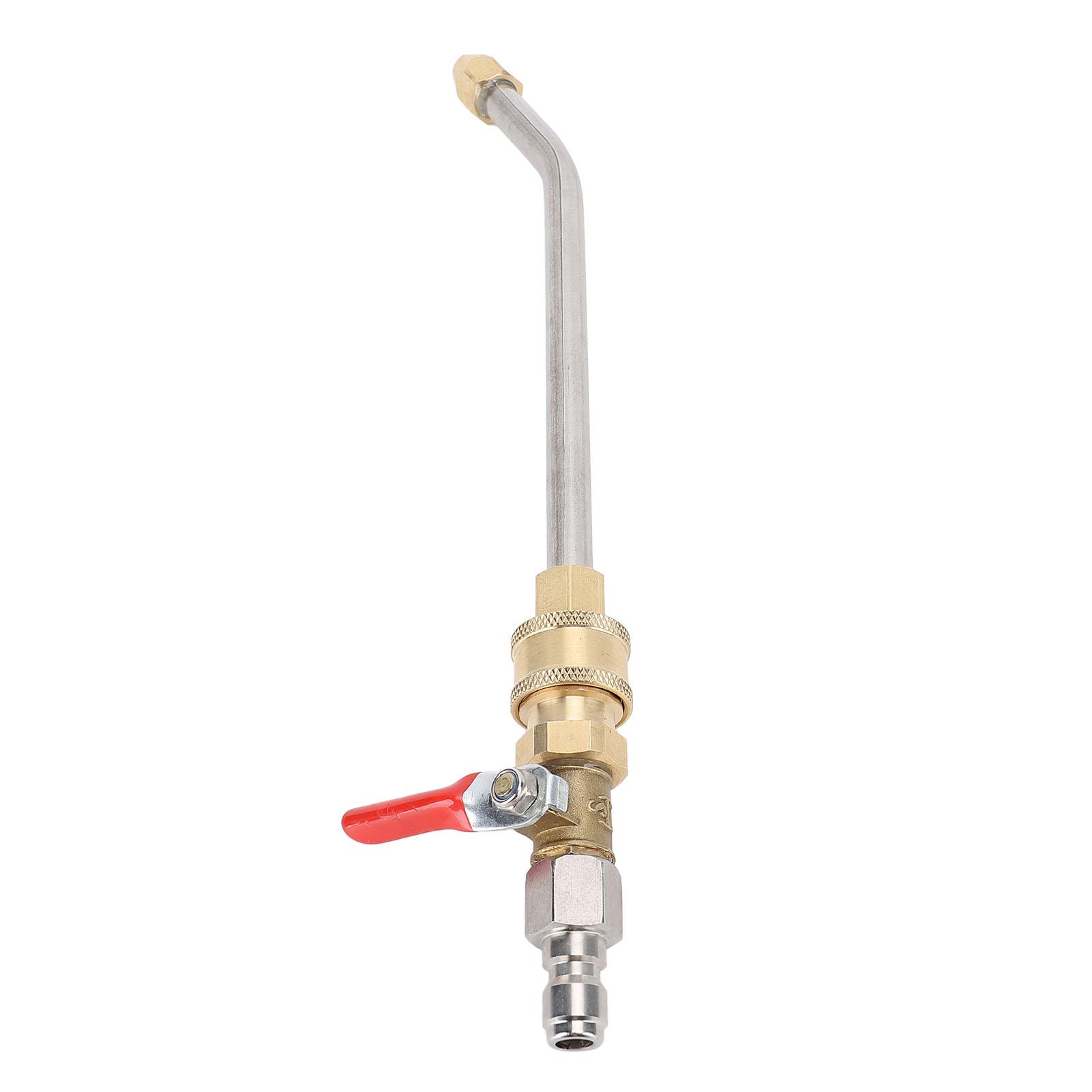 Gebogener Hochdruckreiniger-Verlängerungsstab mit Kugelhahn 14-Zoll-Anschluss Hochdruckreiniger Dachrinne