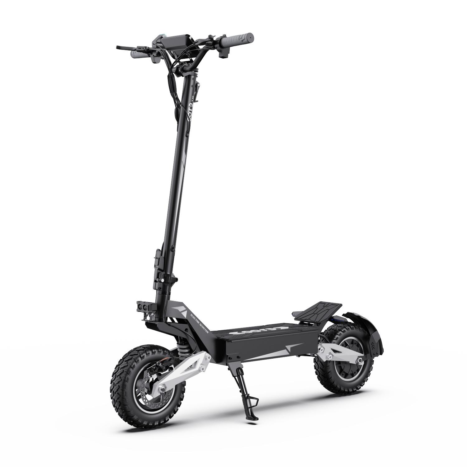 OOTD T10 Erwachsener Outdoor Faltbarer E-Scooter 48V13.5A Batterie 900W Motor City Elektrischer Mountain Scooter 11 Zoll Offroad Elektroroller schwarz