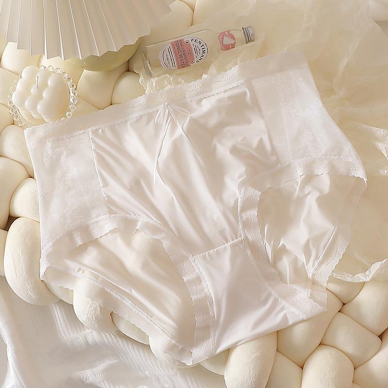 XL bis 5XL Plus Size Nahtlose Höschen Ultradünne Slips Damen Transparente Unterhosen Hohe Taille Damenunterwäsche 5XL weiß