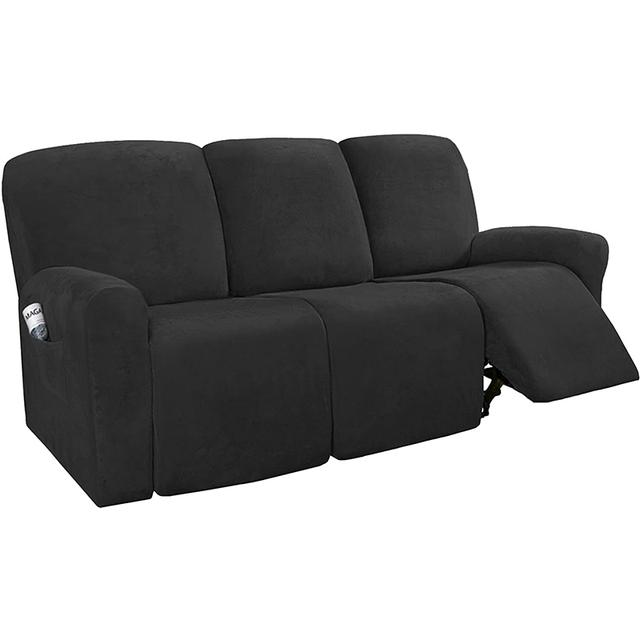 Samt Sessel Sofa Überzug für Wohnzimmer Relaxsessel Abdeckung Sofa Schonbezug Sessel Abdeckungen 1 2 3 4 Sitzer Sofa Überzug für Zuhause 3 Seat(66-99inch)