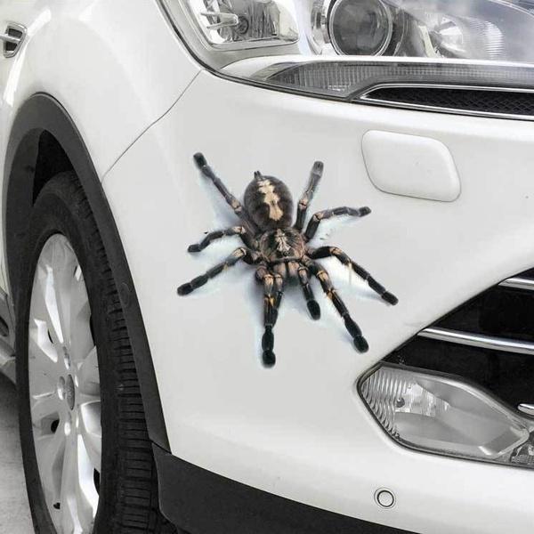 Styling Schön Cool Spinne 3D Autoaufkleber Cartoon Kreative Persönlichkeit Dekoration Aufkleber KTY A schwarz