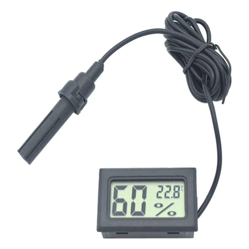Mini LCD Digital Display Hygrometer Thermometer Mit Sensor Überwachung Praktische Tragbare Feuchtigkeit Detektor Bienenzucht Bienenstock schwarz