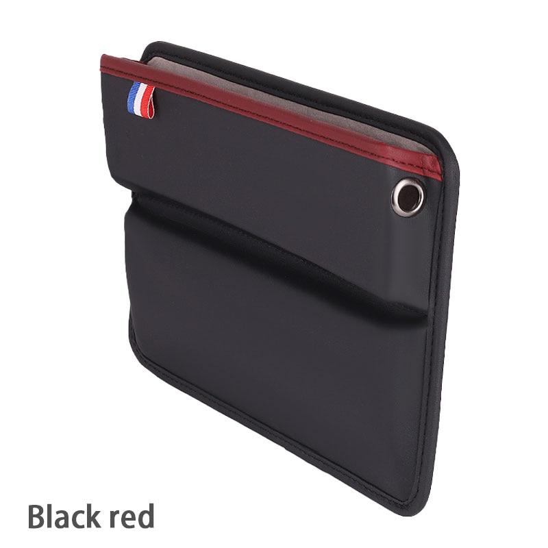 SEAMETAL Luxuriöser Autositz-Lückenfüller-Organizer, hochwertiges PU-Leder, Sitzfugen-Aufbewahrungsbox, Konsolen-Aufbewahrungstasche für Fahrer/Beifahrer 1 pc rot/schwarz