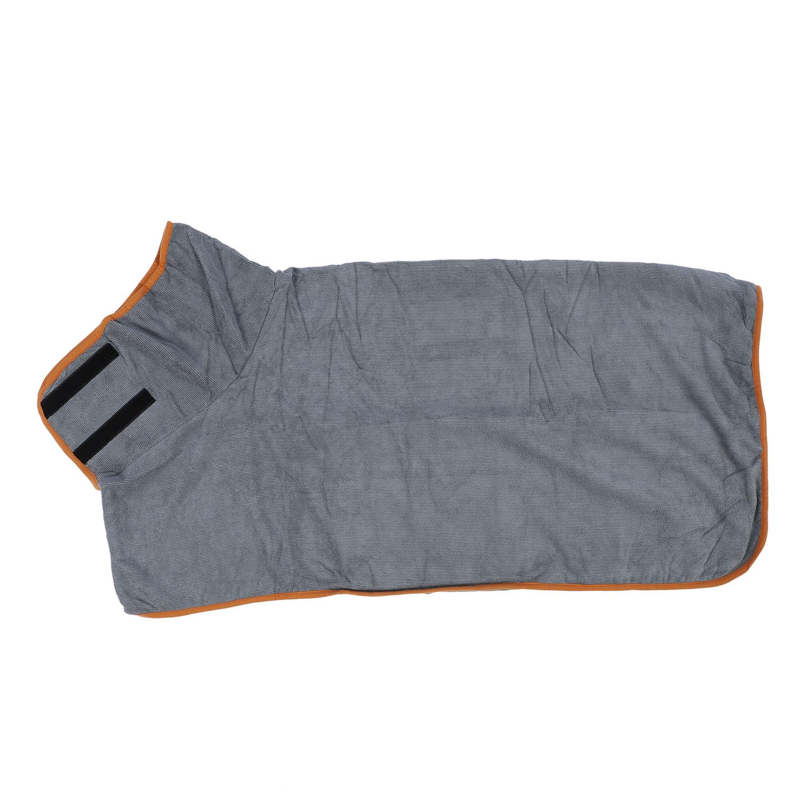 Großer Hunde-Bademantel Schnell absorbierendes Hundehandtuch Bequemer Haustier-Bademantel zum Baden Schwimmen Grau XL XL graue