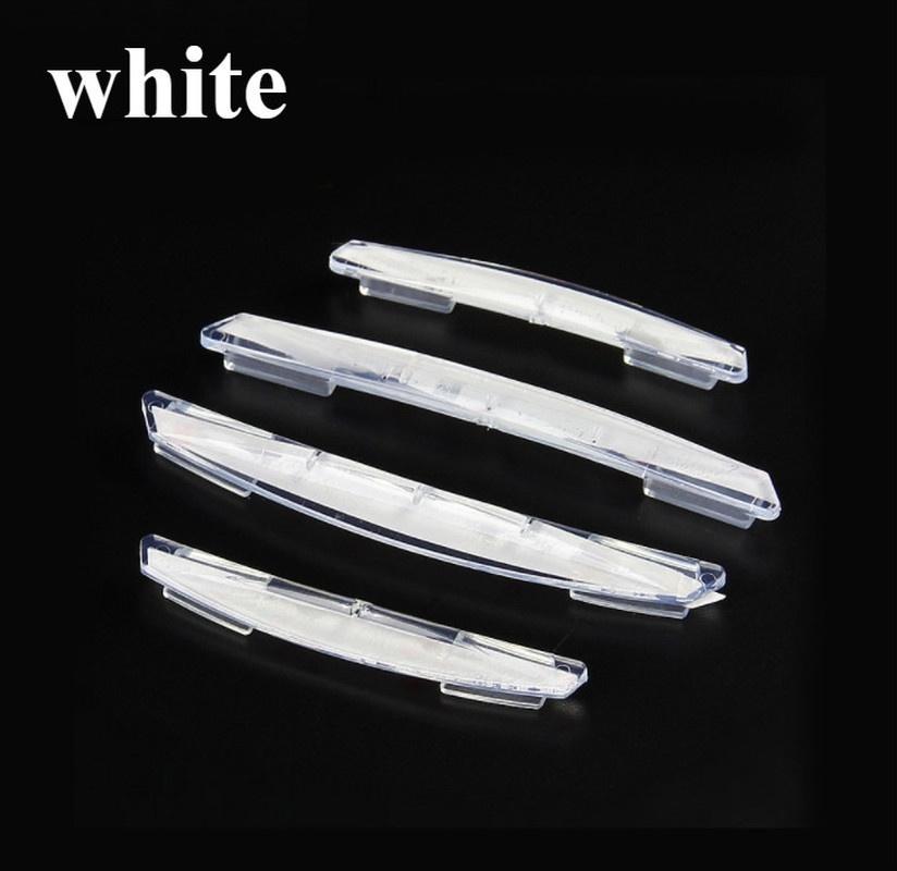 4 Teile/paket Auto Anti-Kollision Streifen Auto Tür Schutz Schutz Tür Rand Trim Schutz Styling Form Anti-Scratch Aufkleber ZPG weiß