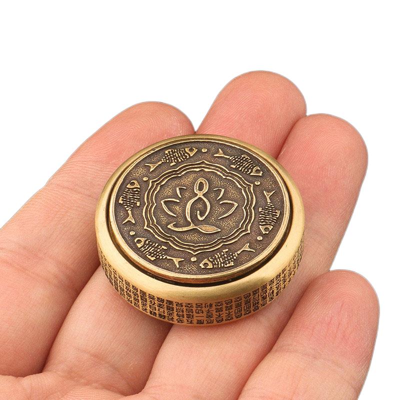 Zen Buddha Fidget Spinner Erwachsener Metall EDC Fidget Spielzeug ADHS Hand Spinner Antistress Angst Stressabbau Schreibtisch Spaß Spielzeug brown