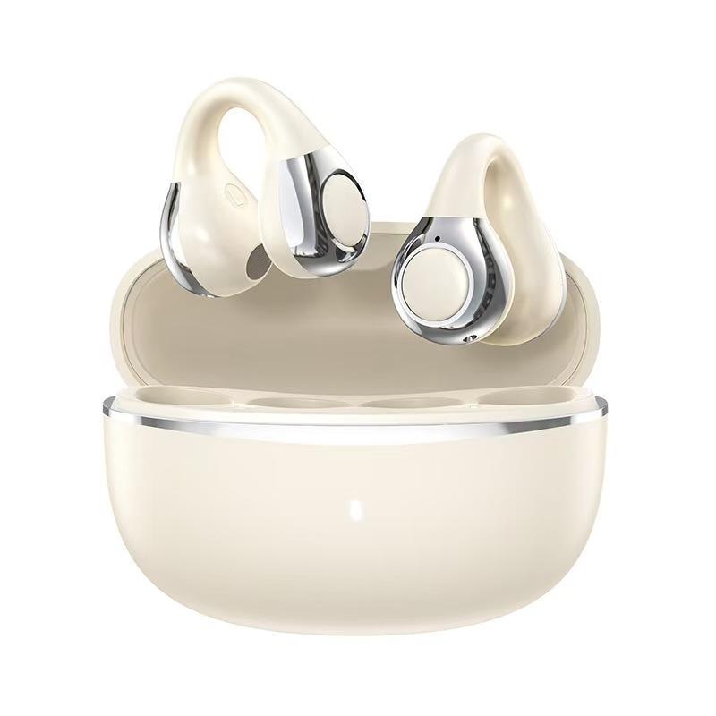 Neue aufsteckbare Bluetooth-Kopfhörer, intelligente Geräuschunterdrückung, hohe Klangqualität, Sport, lange Ausdauer, kabellose Bluetooth-Kopfhörer weiß