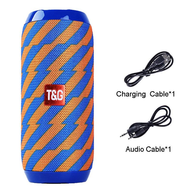 Tragbare Bluetooth Lautsprecher Wireless Bass Subwoofer Wasserdichte Outdoor Lautsprecher Boombox AUX TF USB Stereo Lautsprecher Musik Box gelb/blau