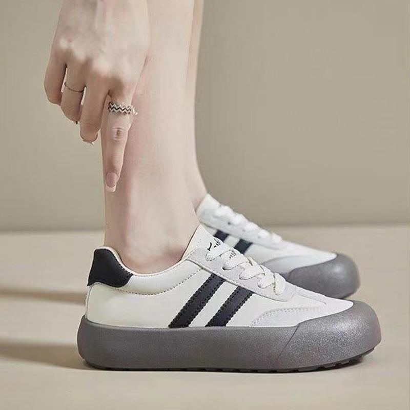 Deutsche Trainingsschuhe Damen Neue Frühling und Herbst Plateau Schuhe Weiße Schuhe Sport Damen Schuhe Lässige Retro Board Schuhe Damen 40