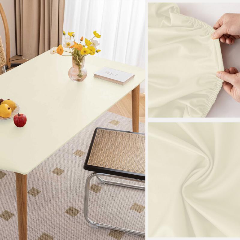 Vinyl Tischdecken - Rechteckige Tischdecke - Vinyl Tischdecken für rechteckige Tische - Plastiktischdecken - Wasserdicht 60X120cm weiß