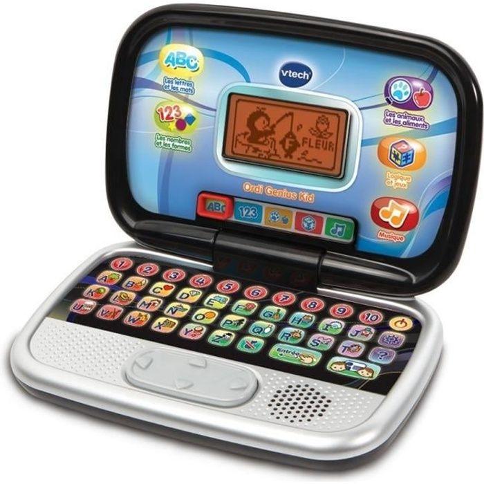 Interaktiver Kindercomputer – VTECH – Genius Kid – 20 Lernaktivitäten – Schwarz