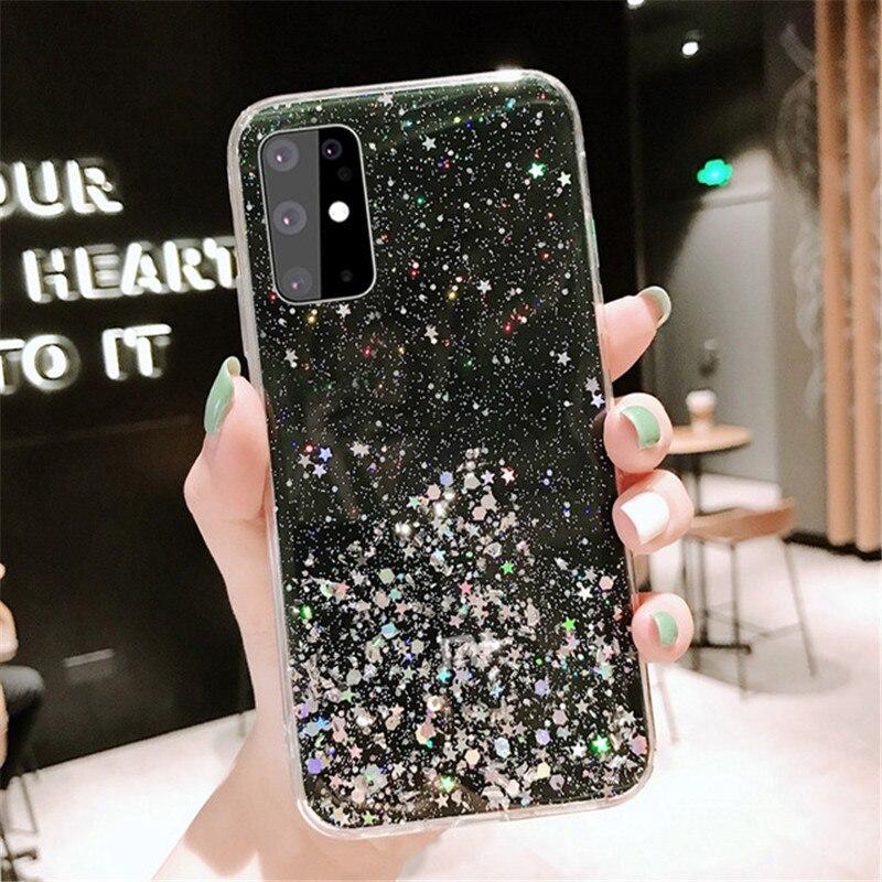 Mode Bling Fall Für Samsung Galaxy S25 S24 S23 S21 Ultra S20 FE A56 A36 A54 A34 A73 A53 A15 A25 A35 A55 a05 A72 A52 A71 A51 Glitter Silikon Abdeckung Samsung Galaxy A04 (4G) schwarz