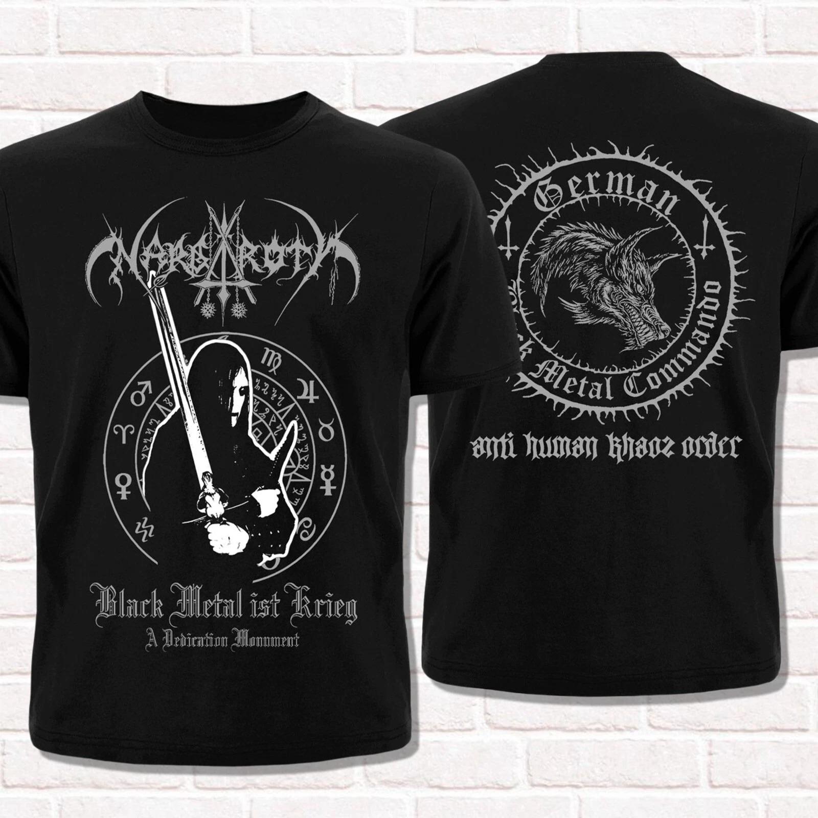 Nargaroth T-Shirt Black Metal Ist Krieg 2001 Black Metal Metalheads Style Sommer Herren Damen Top T-Shirt Streetwear Casual Y2k M gray