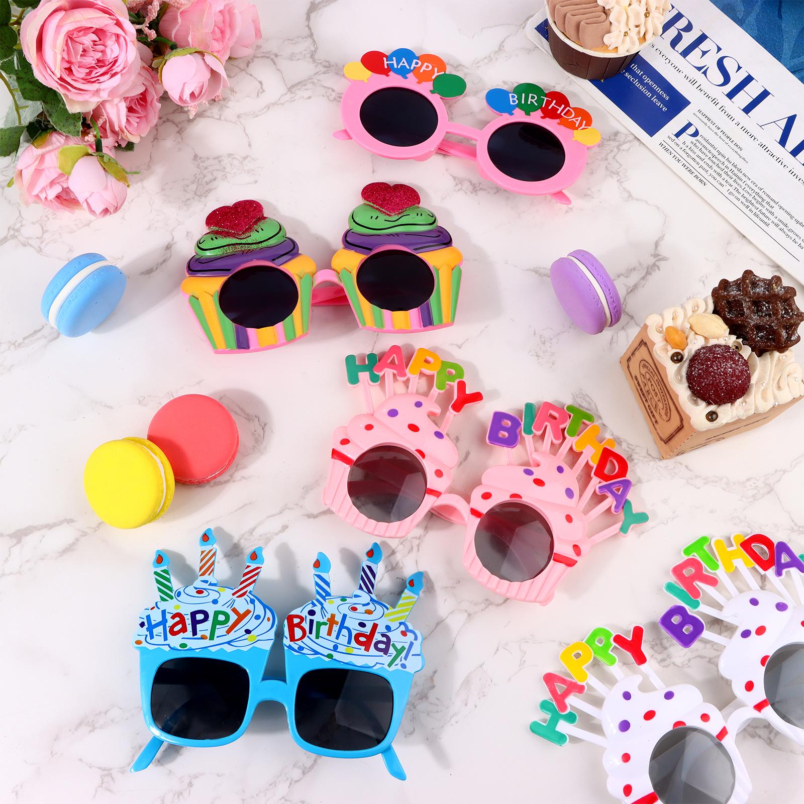 10 Paar Geburtstagsparty-Sonnenbrillen, lustige Foto-Requisiten, Sonnenbrillen, Happy Birthday-Party, neuartige Sonnenbrillen für Kinder und Erwachsene, Geburtstag 10pcs